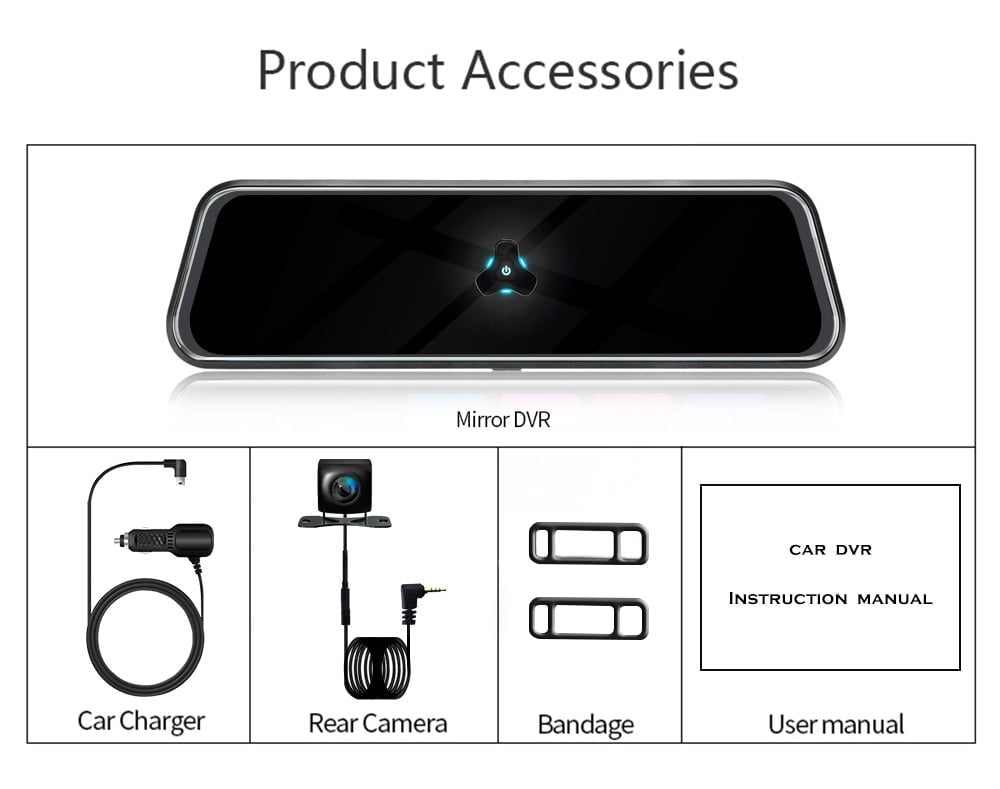 Camera hành trình gương chiếu hậu K888