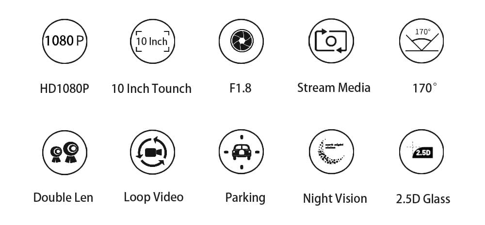 Camera hành trình gương chiếu hậu K888