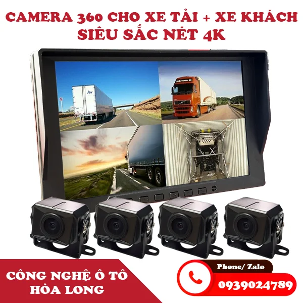 Camera hành trình 360 4 mắt cho xe tải
