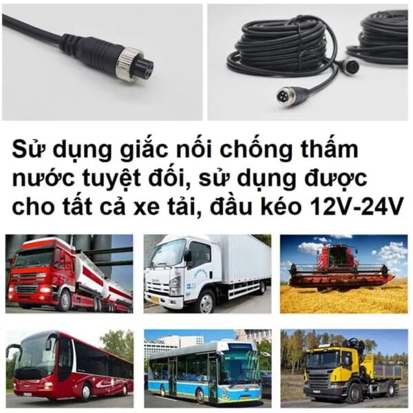 Camera hành trình xe tải 2 mắt kèm màn 7 inch