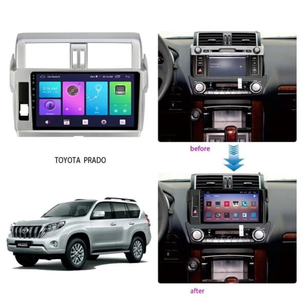 Mặt dưỡng màn hình Toyota Land Cruiser Prado 2004 - 2023 46 Mặt dưỡng màn hình Toyota Land Cruiser Prado 2004 - 2023