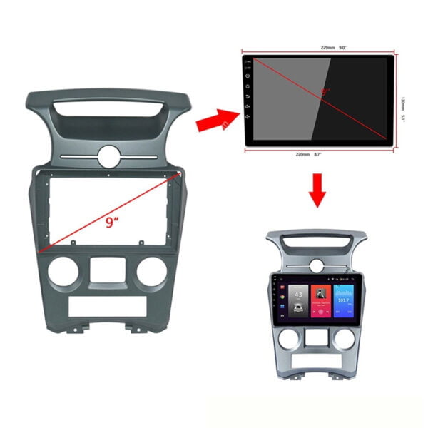 Mặt dưỡng màn hình KIA Carens 2007-2023 33 Mặt dưỡng màn hình KIA Carens 2007-2023