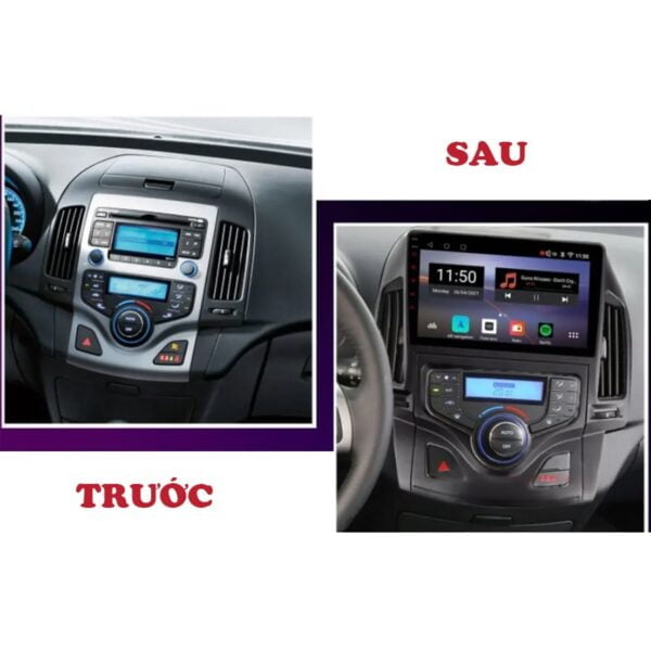 Mặt dưỡng màn hình Hyundai i30 2007 - 2015 27 Mặt dưỡng màn hình Hyundai i30 2007 - 2015