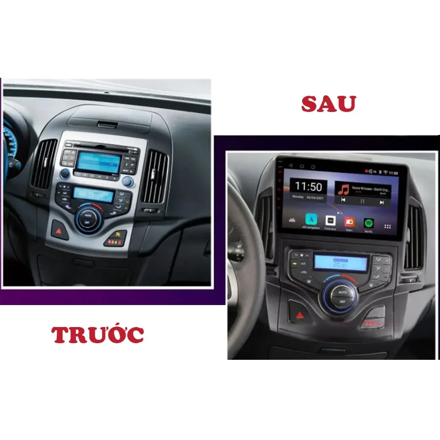 Mặt dưỡng màn hình Hyundai i30 2007 - 2015