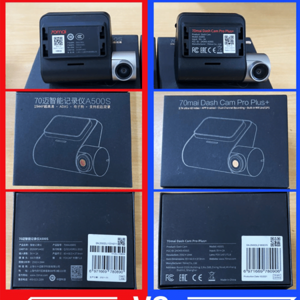 Camera hành trình Xiaomi 70mai A500S 2 mắt 48 Camera hành trình Xiaomi 70mai A500S 2 mắt