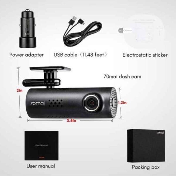 Camera hành trình Xiaomi 70Mai 1S 20 Trọn bộ Camera hành trình Xiaomi 70Mai 1S