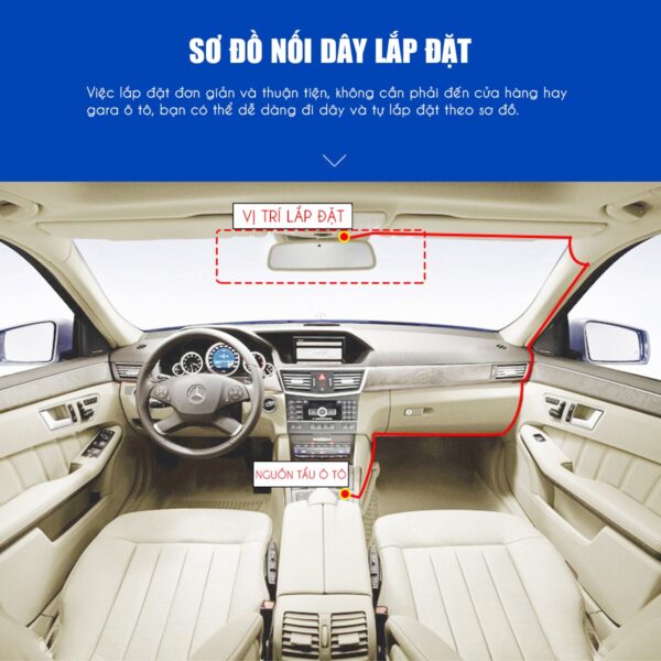 Camera hành trình ô tô A12pro 3 mắt màn hình 4in 101 Camera hành trình ô tô A12pro 3 mắt màn hình 4in