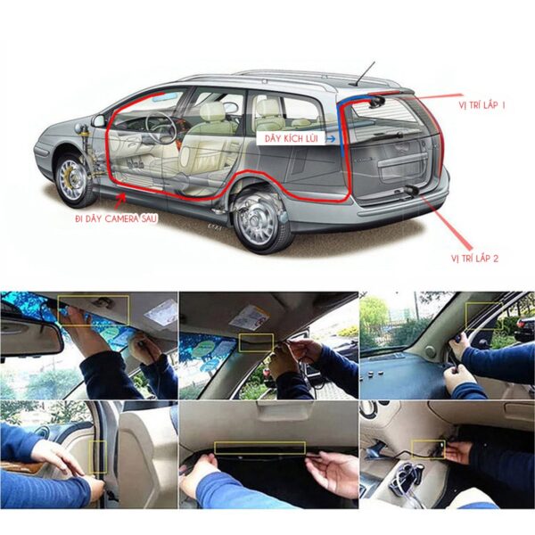 Camera hành trình ô tô A12pro 3 mắt màn hình 4in 102 Camera hành trình ô tô A12pro 3 mắt màn hình 4in