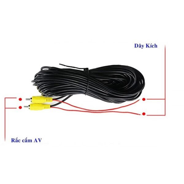 Dây camera lùi ô tô giắc AV 6m