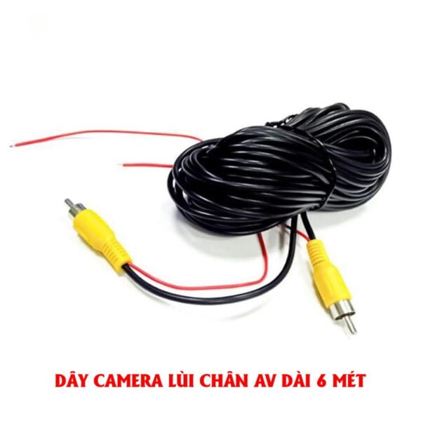 Dây camera lùi ô tô giắc AV 6m