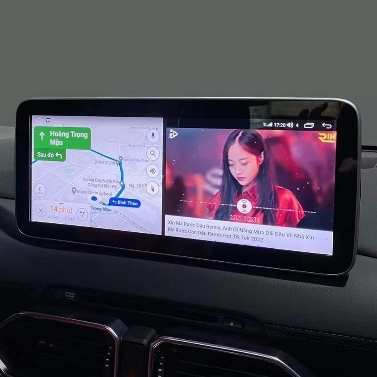Mặt dưỡng màn hình ô tô Android 12.3 inch