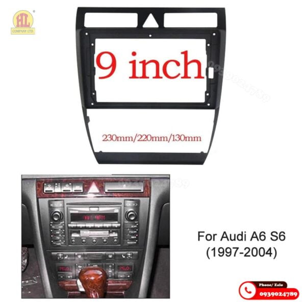 Mặt dưỡng màn hình Audi A6 2002-2005 17 Mặt dưỡng màn hình Audi A6 2002-2005