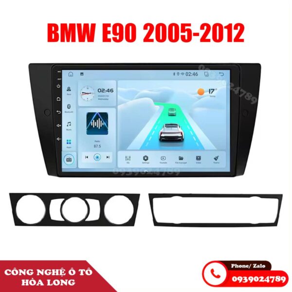 Mặt dưỡng màn hình BMW E90 2005-2012 Canbus kèm giắc zin theo xe