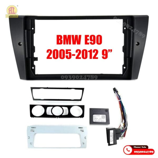 Mặt dưỡng màn hình BMW E90 2005-2012 Canbus kèm giắc zin theo xe
