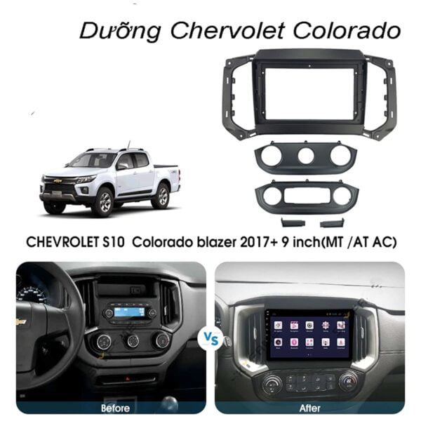 Mặt dưỡng màn hình Chevrolet Colorado 2012-2022 21 Mặt dưỡng màn hình Chevrolet Colorado 2012-2022