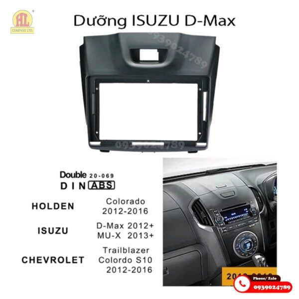Mặt dưỡng màn hình Isuzu Dmax 2006-2023 23 Mặt dưỡng màn hình Isuzu Dmax 2006-2023