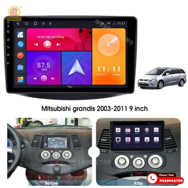 Mặt dưỡng màn hình Mitsubishi Gandis 2003-2015