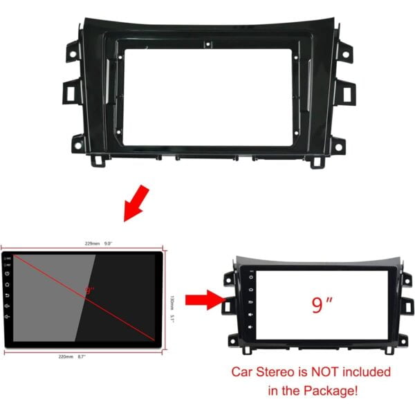 Mặt dưỡng màn hình Nissan Navara 2006-2023 32 Mặt dưỡng màn hình Nissan Navara 2006-2023