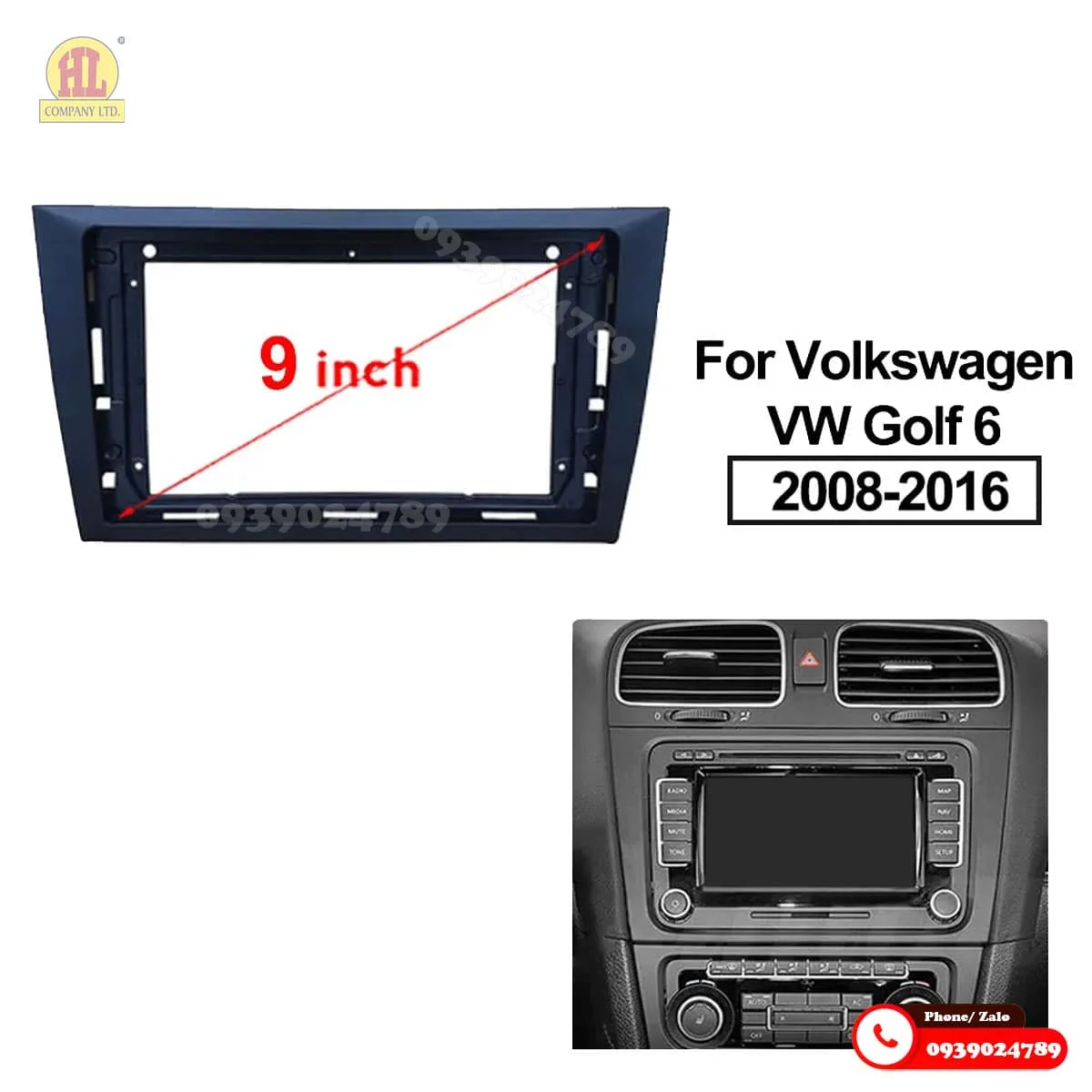 Mặt dưỡng màn hình Volkswagen Golf 2008-2012 18 Mặt dưỡng màn hình Volkswagen Golf