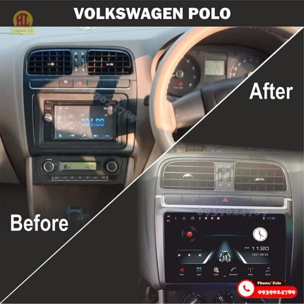 Mặt dưỡng màn hình Volkswagen Polo 2008-2020