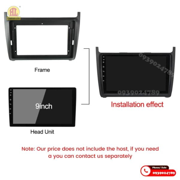 Mặt dưỡng màn hình Volkswagen Polo 2008-2020