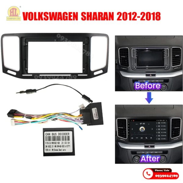 Mặt dưỡng màn hình Volkswagen Sharan