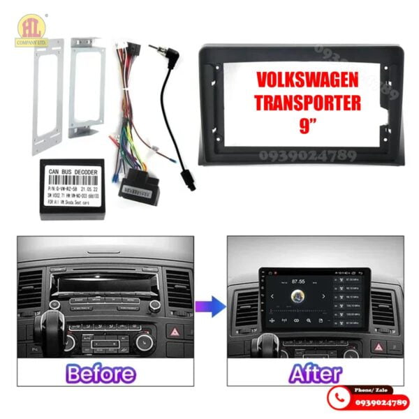 Mặt dưỡng màn hình Volkswagen Transporter