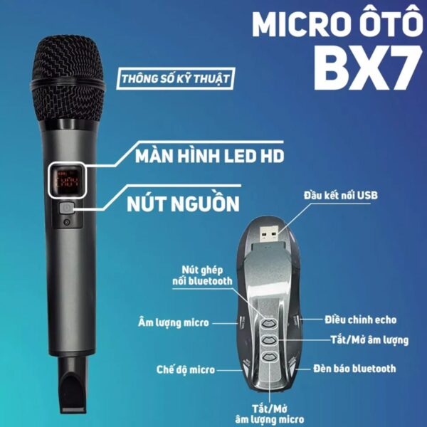 Mic hát karaoke trên ô tô BX7 29 Mic hát karaoke trên ô tô BX7