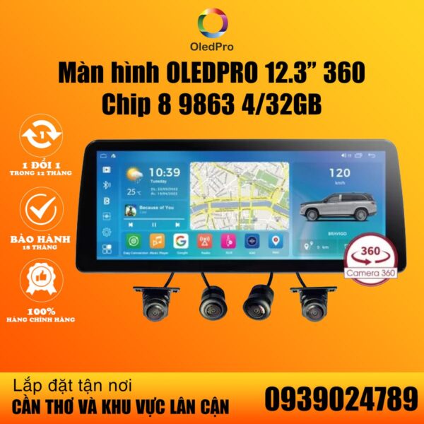 Màn hình android OLEDPRO P450 tặng VIETMAP S2 28 Màn hình Android Oledpro
