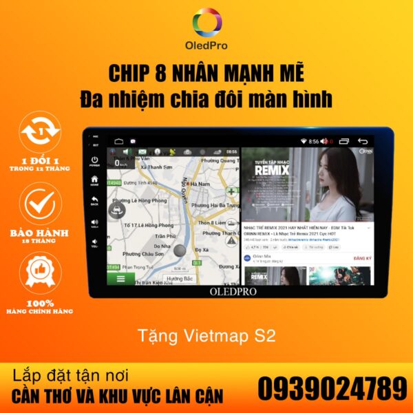 Màn hình android OLEDPRO P450 tặng VIETMAP S2 22 Màn hình Android Oledpro