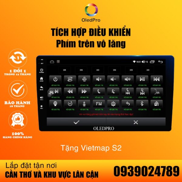 Màn hình android OLEDPRO P450 tặng VIETMAP S2 21 Màn hình Android Oledpro