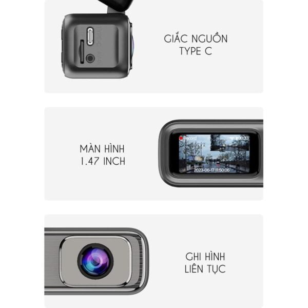 Camera hành trình Q6 ghi hình liên tục 24h