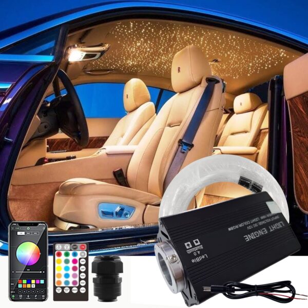 Led trần sao ô tô nhiều màu sắc RGBW đẹp lung linh