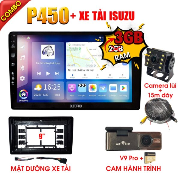 Combo màn hình Android xe tải Isuzu