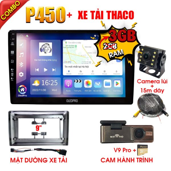 Màn hình Android kèm mặt dưỡng 9 inch độ chế cho xe tải 37 Màn hình Android kèm mặt dưỡng 9 inch độ chế cho xe tải